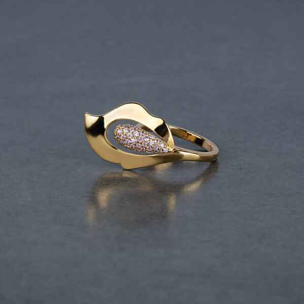 Embezzled Calla Lily Ring