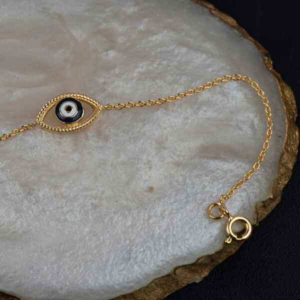 Evil-Eye Protection Gold Finish Bracelet