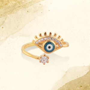 Evil-Eye studded Ring